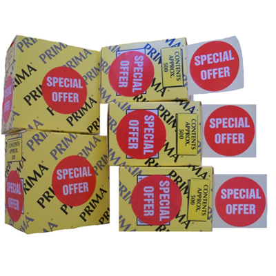 Roll Of 500 x "SPECIAL OFFER" Retail Price Stickers Labels
